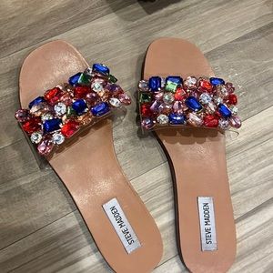 NWB Steve Madden Rhinestone Slides